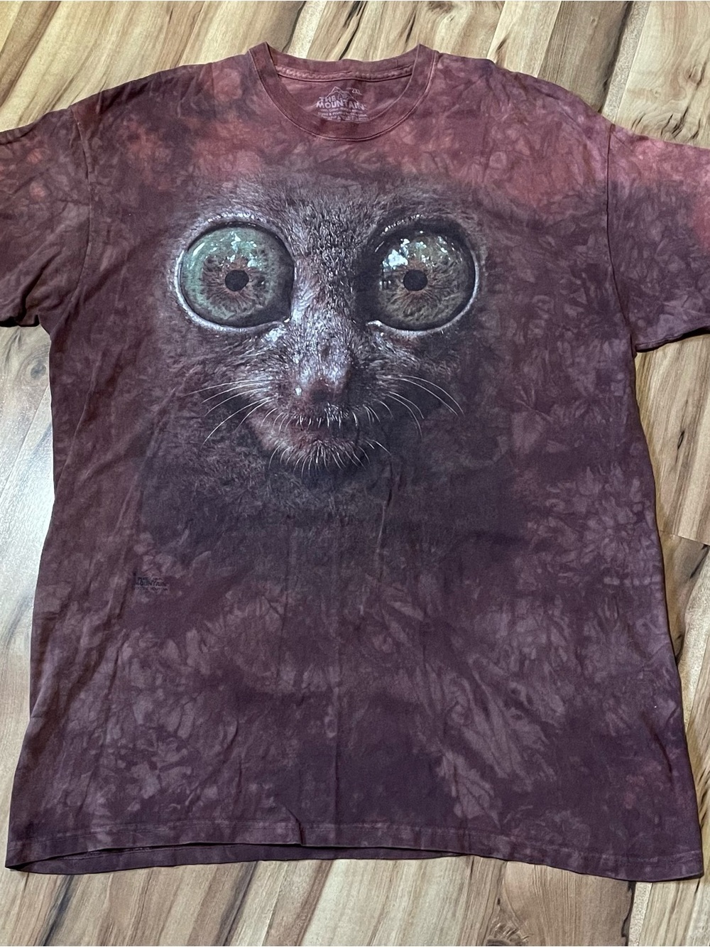 The Mountain Shirt 2XL Brown Tie Dye Big Face Tarsier Big Eyes Animal Tee